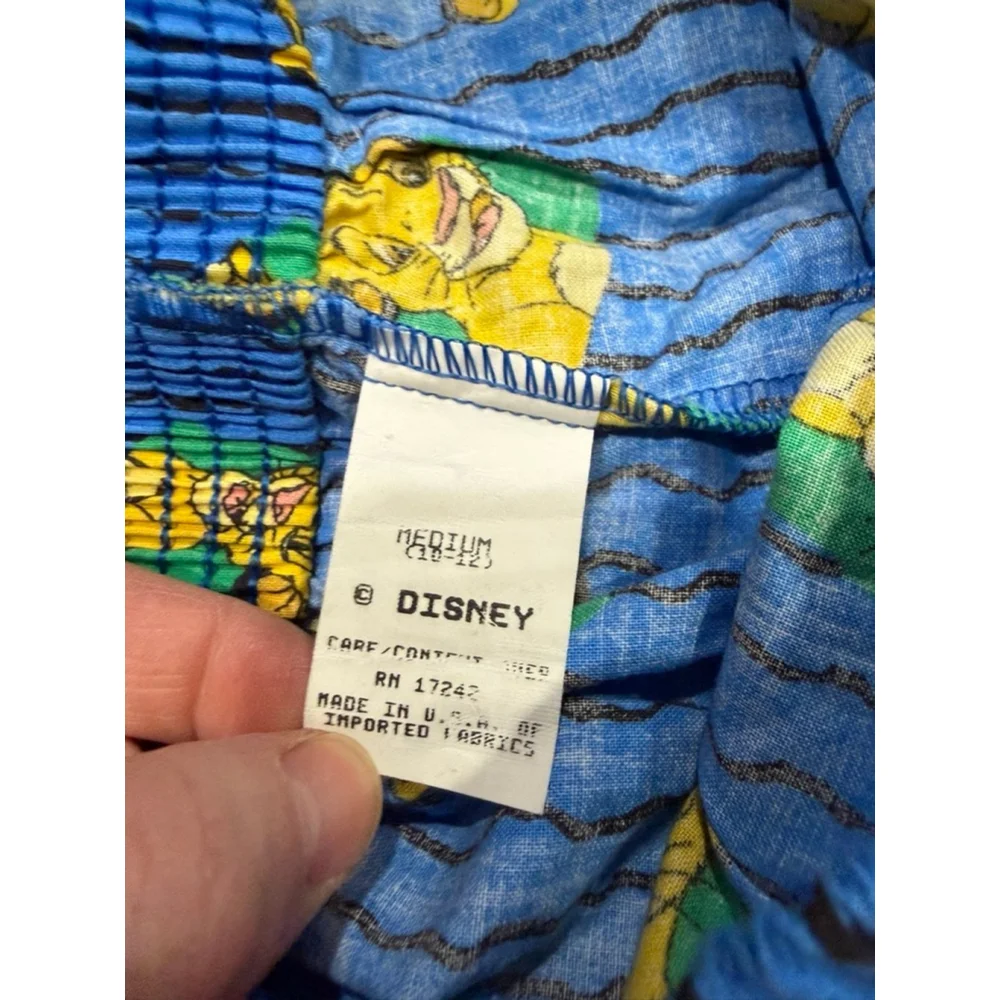 Rare Vintage 90s Disney Lion King Simba AOP Pull On Pajama Pants Deadstock